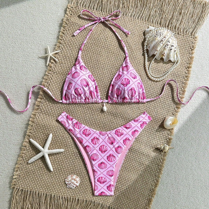 Damen Triangel-Bikini mit Muschelmotiv Drune