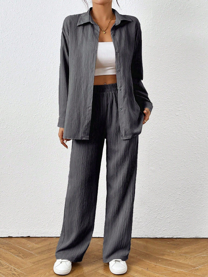 Damen Leichtes und luftiges Zweiteiler-Set mit strukturiertem Design Drune