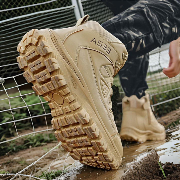 Herren wasserdichte Sicherheitsstiefel mit rutschfester Sohle und atmungsaktiver Membran Drune