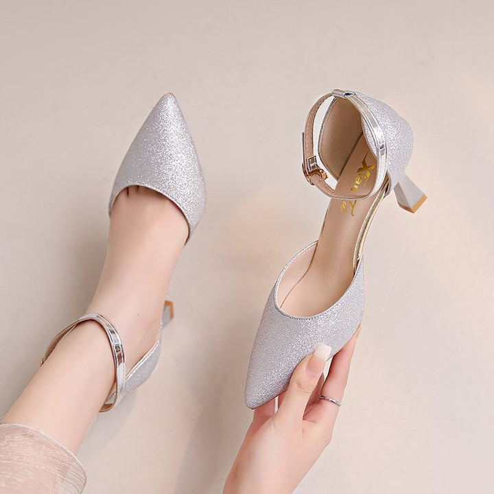 Damen elegante Pumps mit Glitzer-Details Drune