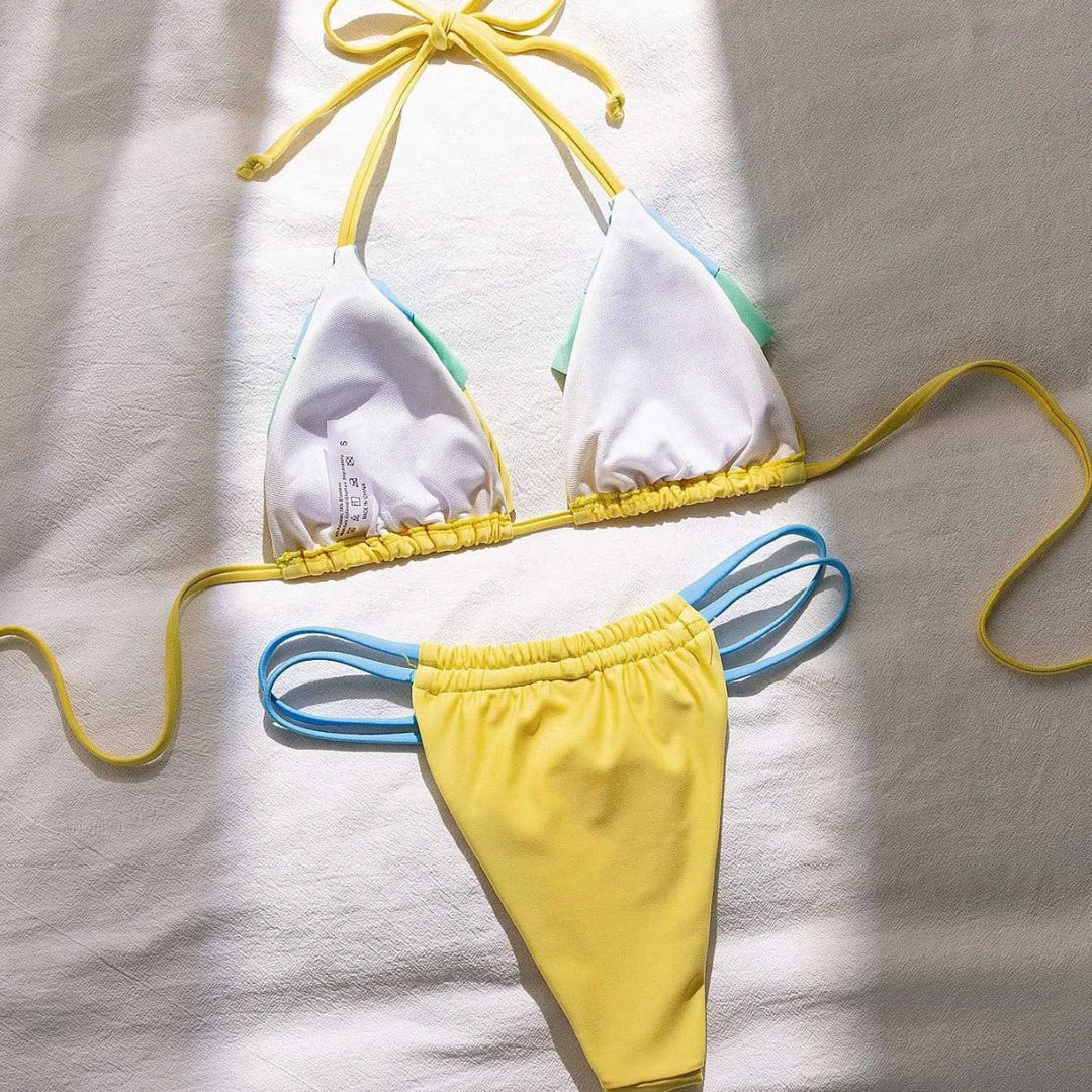 Damen Rüschen Bikini-Set mit verstellbaren Trägern Drune