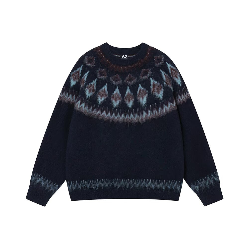 Damen Gemusterter Strickpullover
