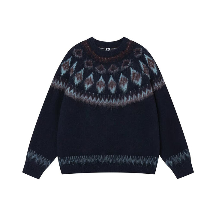 Damen Gemusterter Strickpullover