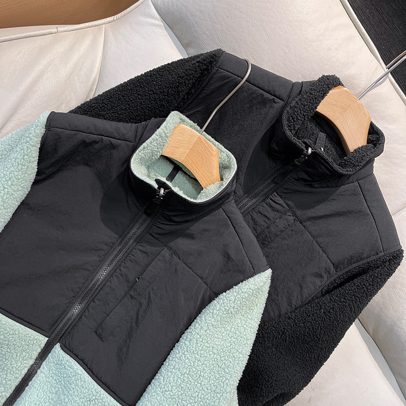 Damen Fleecejacke mit hohem Kragen Drune