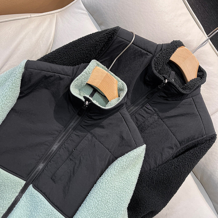 Damen Fleecejacke mit hohem Kragen Drune