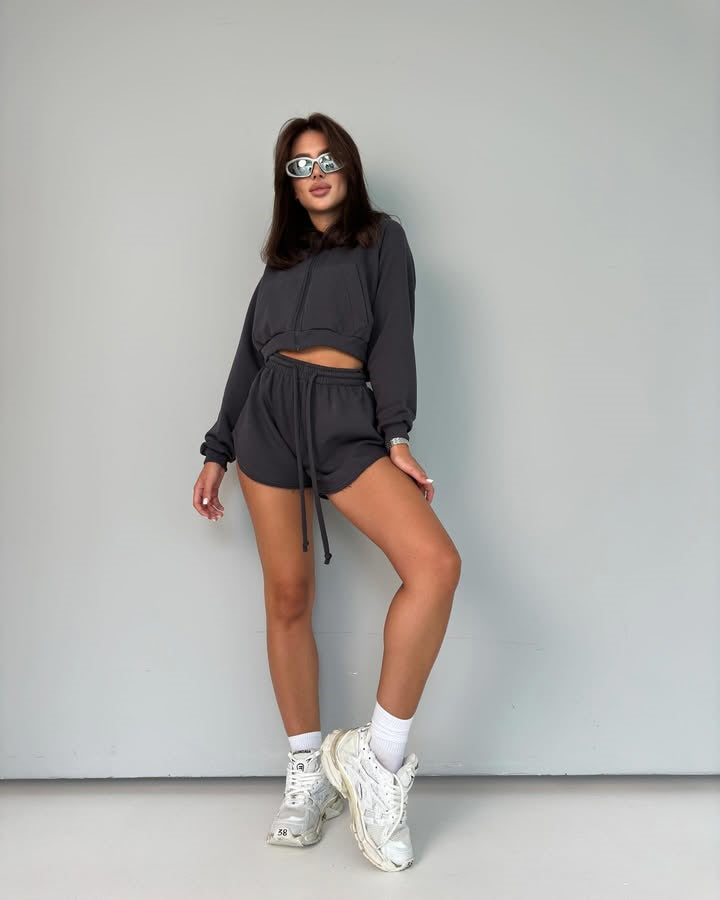 Damen Sportliches Zweiteiliges Set Drune