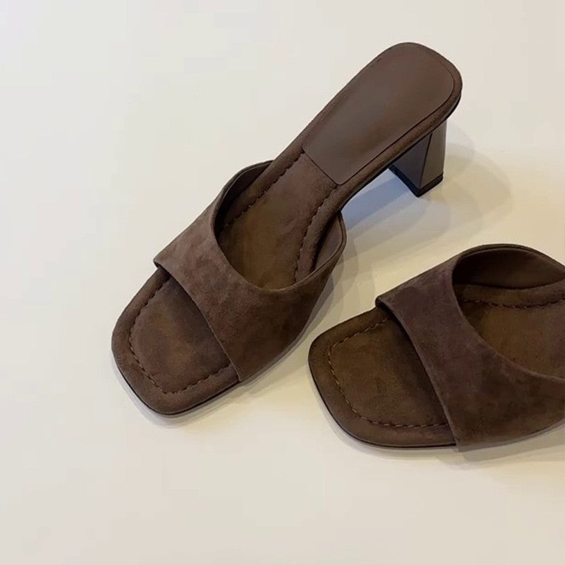Damen Blockabsatz-Sandalen mit elegantem Riemen und weichem Fußbett Drune