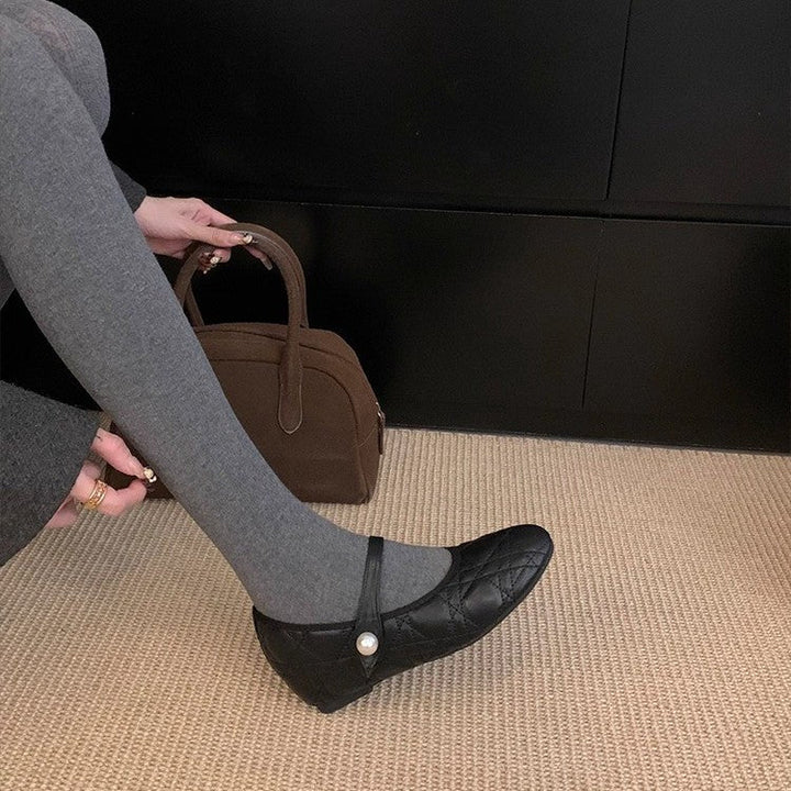 Damen Ballerinas mit schickem Riemen und eleganter Stepp-Optik Drune