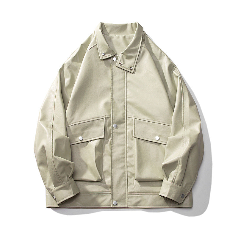 Herren Overshirt-Fieldjacke im Utility‑Stil mit Pattentaschen und Hemdkragen Drune