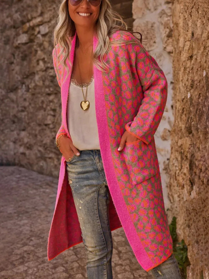 Damen modischer Cardigan mit auffälligem Muster Drune