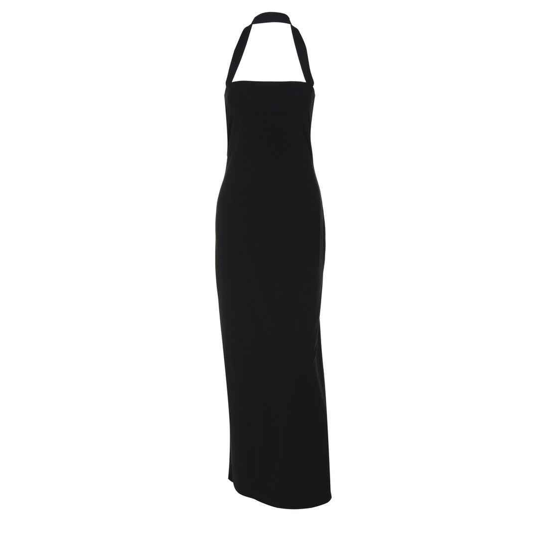 Damen Elegantes Maxikleid mit Halterneck und figurbetontem Schnitt Drune
