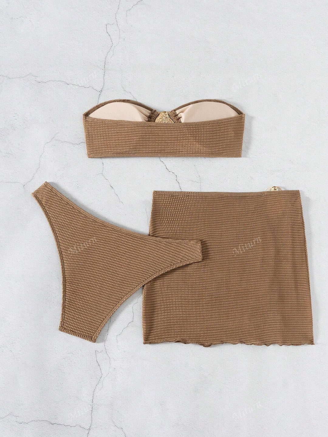 Damen Bandeau-Bikini mit raffiniertem Rock Drune