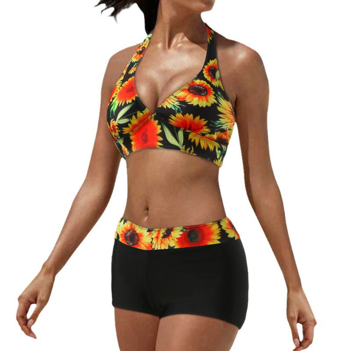 Damen Sportlicher Bikini mit hoch geschnittenem Unterteil Drune