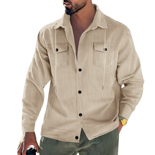 Herren Cord-Jacke mit praktischen Taschen und klassischem Schnitt Drune