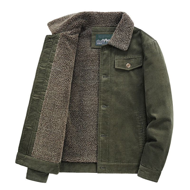 Herren Lässige Flanelljacke mit Warmfutter Drune