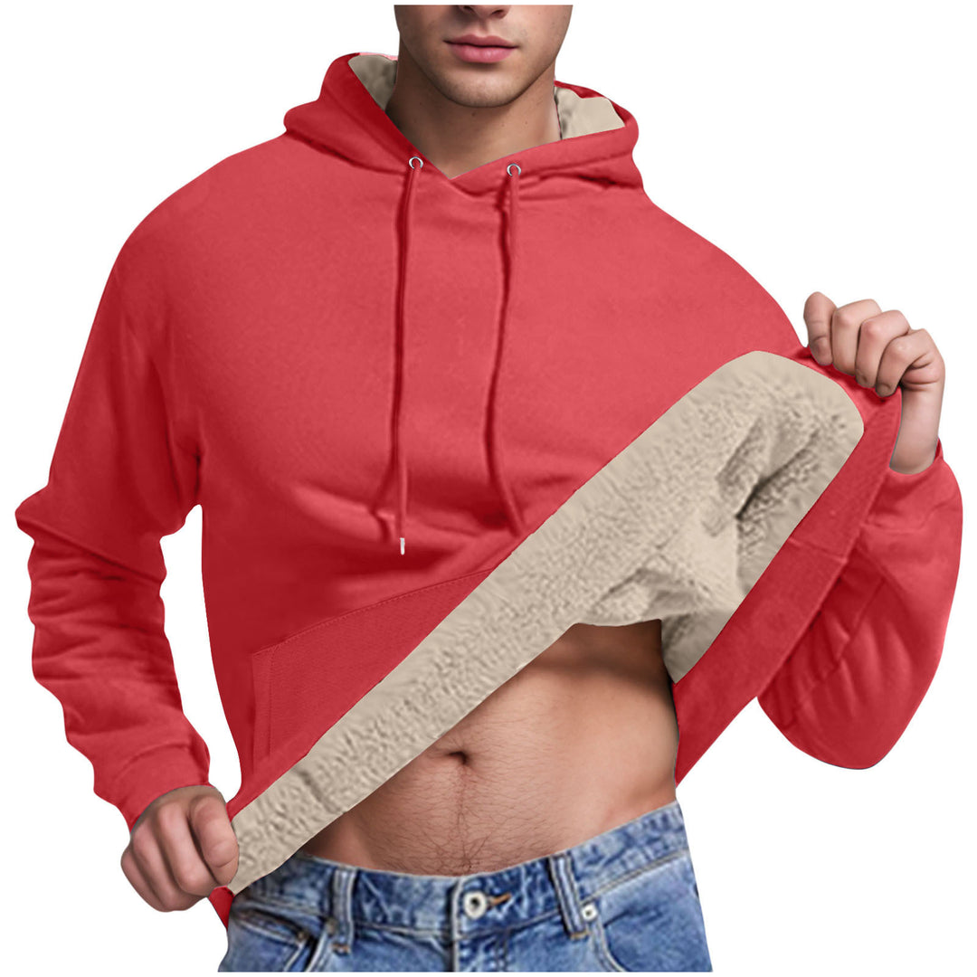 Herren Fleece-Kapuzenpullover mit innenliegendem Kuschelfutter Drune