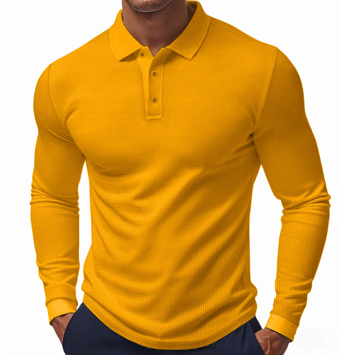 Herren Langarm Polohemd Drune
