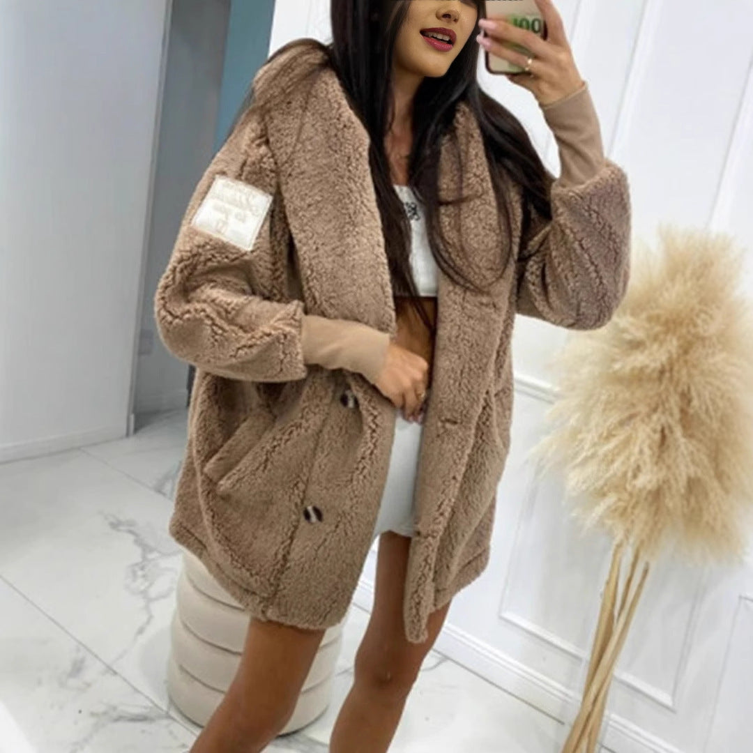 Damen Oversized Teddyjacke Drune