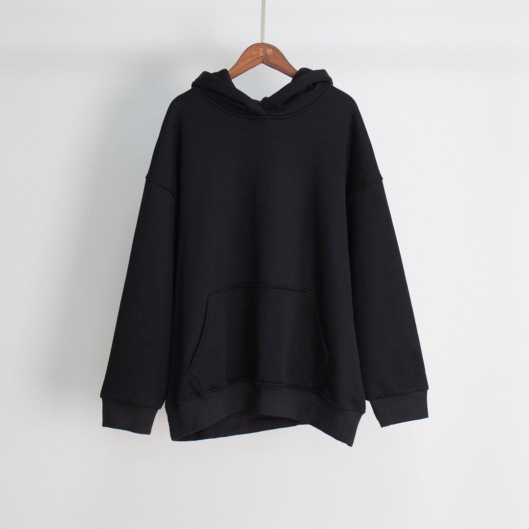 Damen Bequemer oversized Kapuzenpullover mit Kängurutasche Drune
