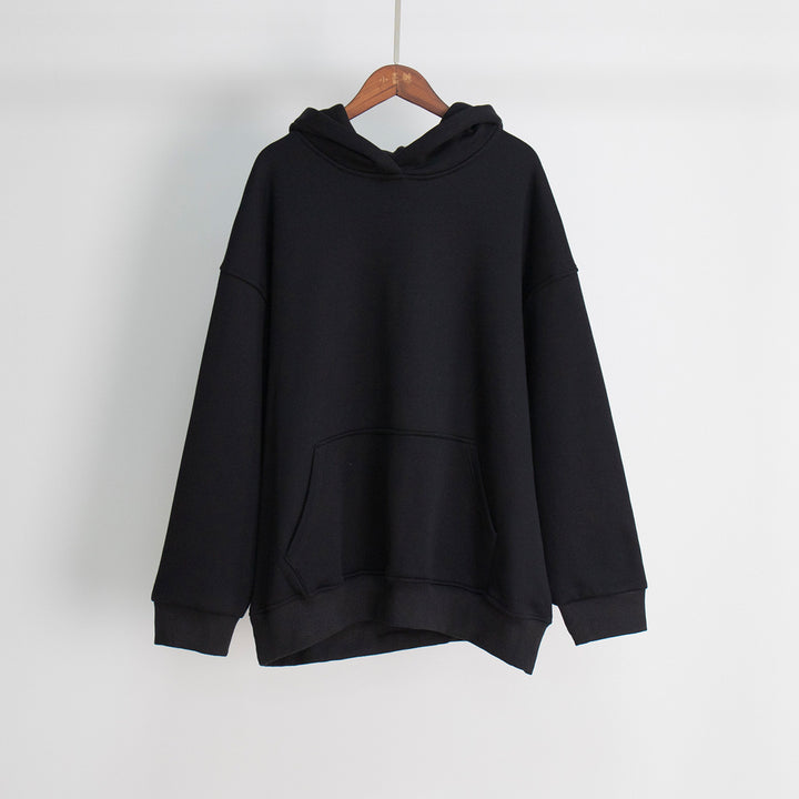 Damen Bequemer oversized Kapuzenpullover mit Kängurutasche Drune