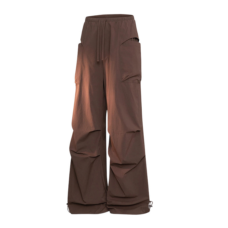 Herren Oversize-Cargohose im Tech-Look mit Tunnelzugbund, extra weitem Bein & verstellbaren Beinabschlüssen Drune