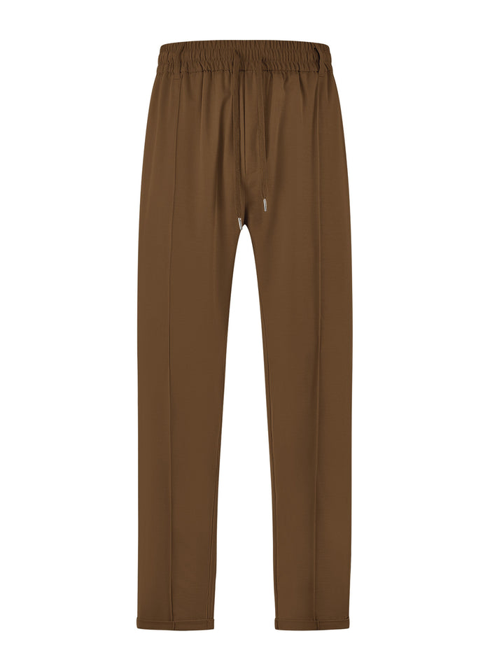Damen nan elegante Jersey-Hose mit Bügelfalte Tunnelzugbund und schmaler Beinführung Drune