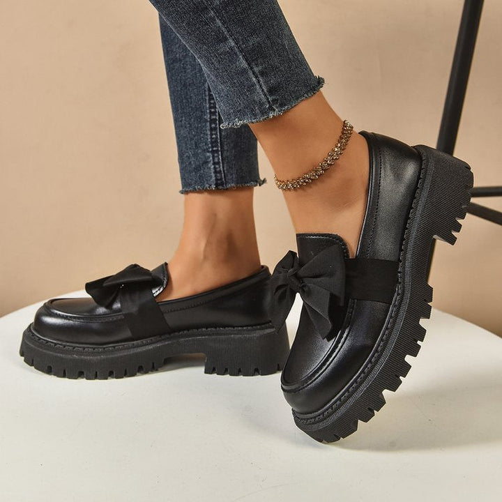 Damen Elegante Slipper mit dekorativer Schleifenverzierung und rutschfester Sohle Drune