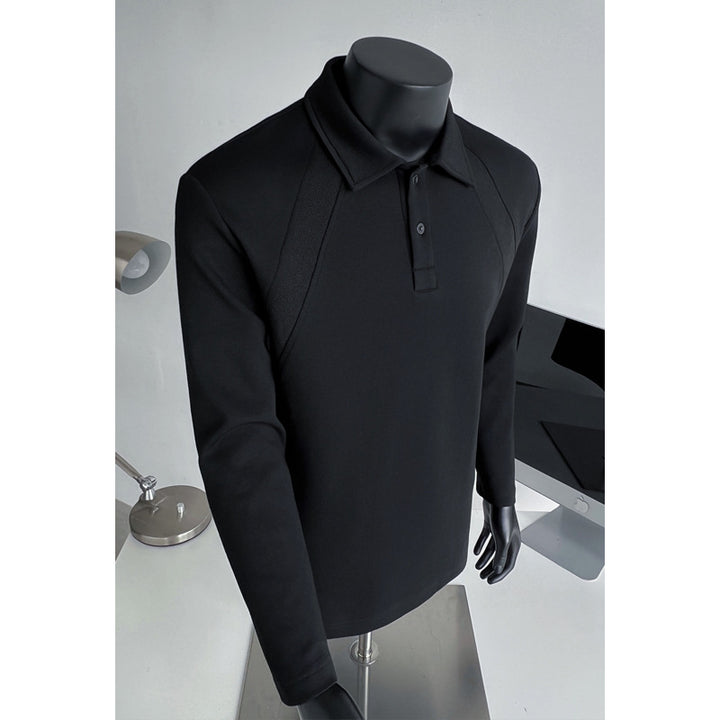 Herren Sportliches Langarm Polo-Shirt Drune