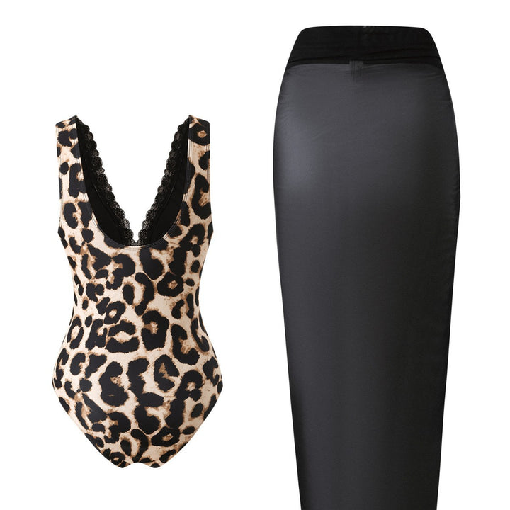 Damen Badeanzug mit drapiertem Rock Drune