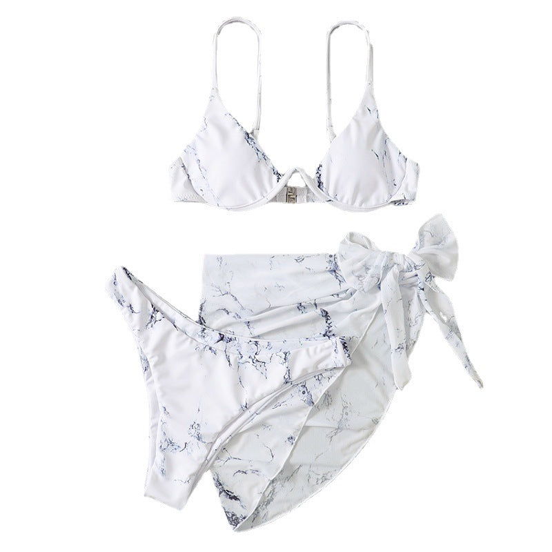 Damen Triangel-Bikini-Set mit verspieltem Wickelrock Drune