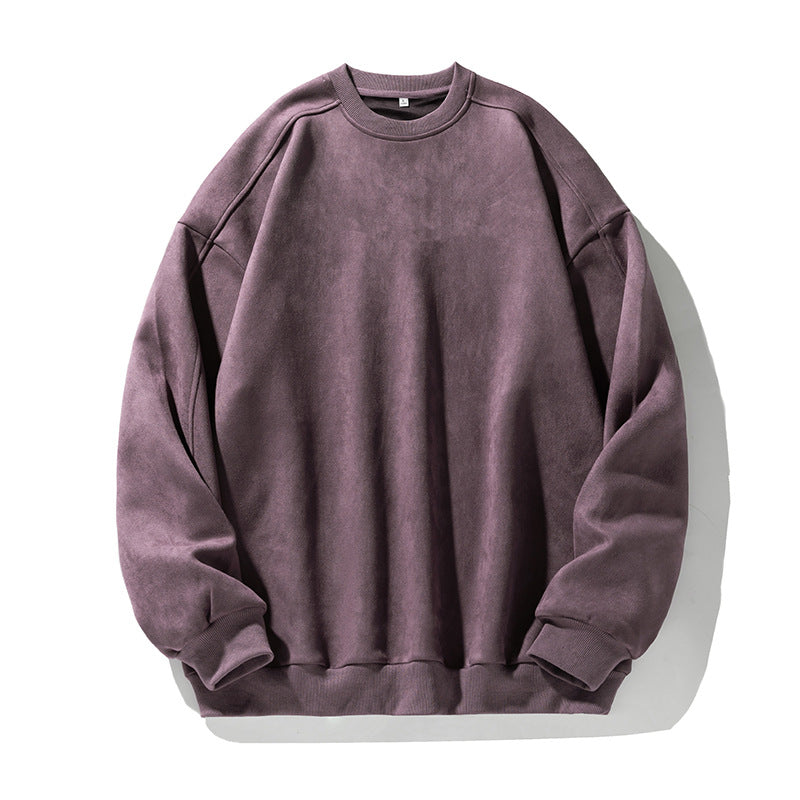 Unisex Puristisches Oversize-Rundhals-Sweatshirt mit Drop-Shoulder und gebürstetem Innenfutter Drune