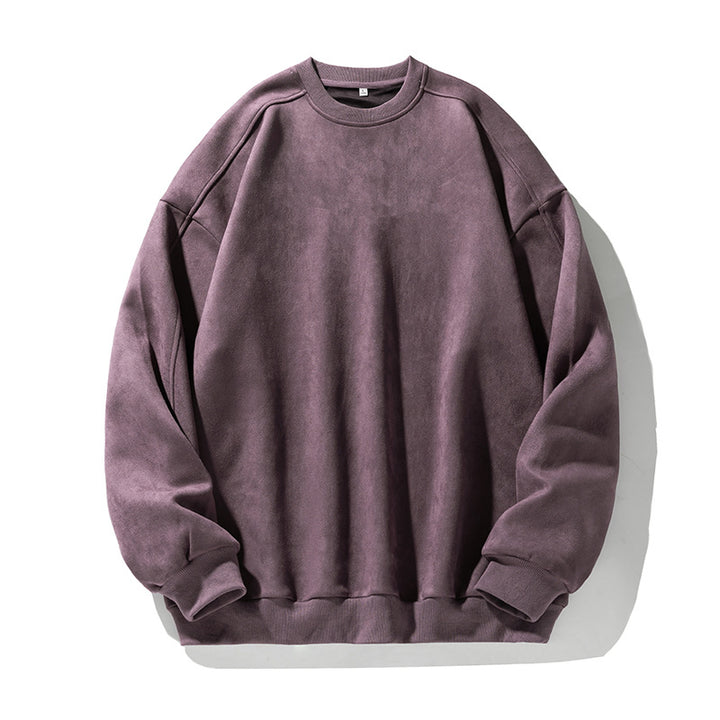 Unisex Puristisches Oversize-Rundhals-Sweatshirt mit Drop-Shoulder und gebürstetem Innenfutter Drune