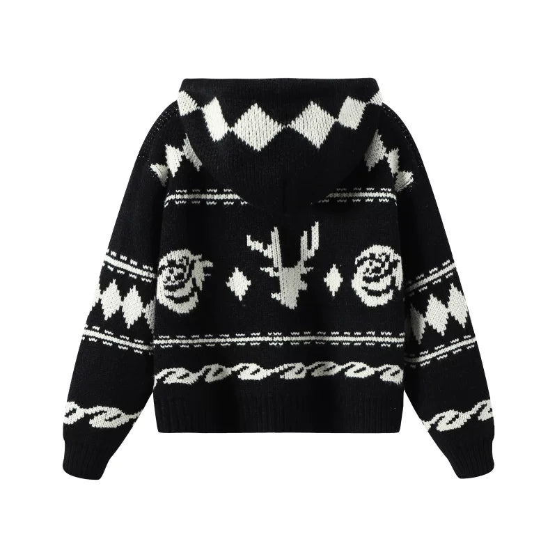 Gestrickte Strickjacke im Lazy-Stil Drune
