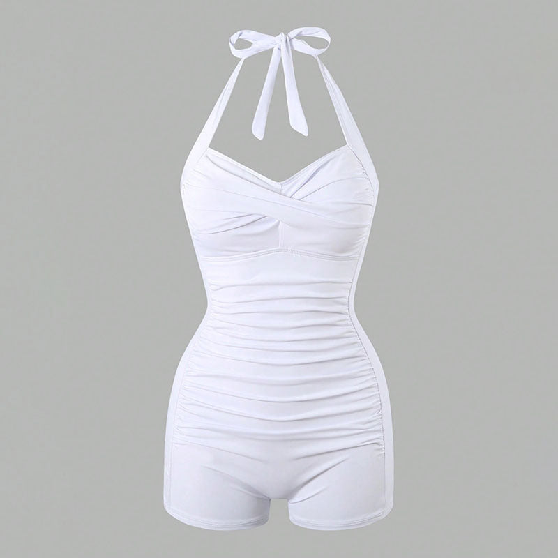 Damen Einteiler Badeanzug mit elegantem Rüschendesign Drune