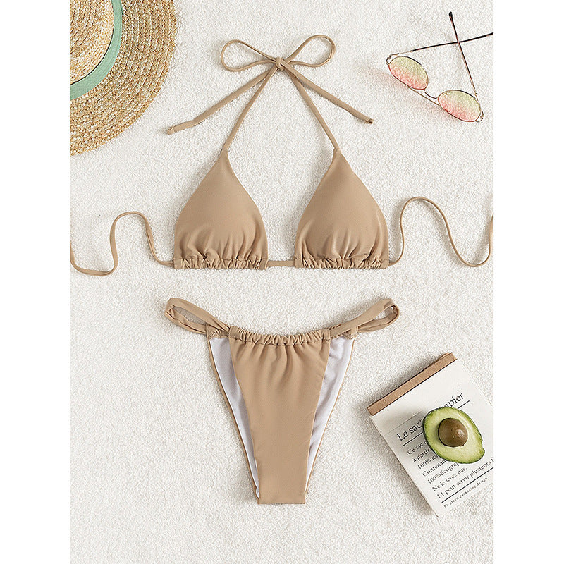 Damen Triangel-Bikini-Set mit rüschendem Design Drune