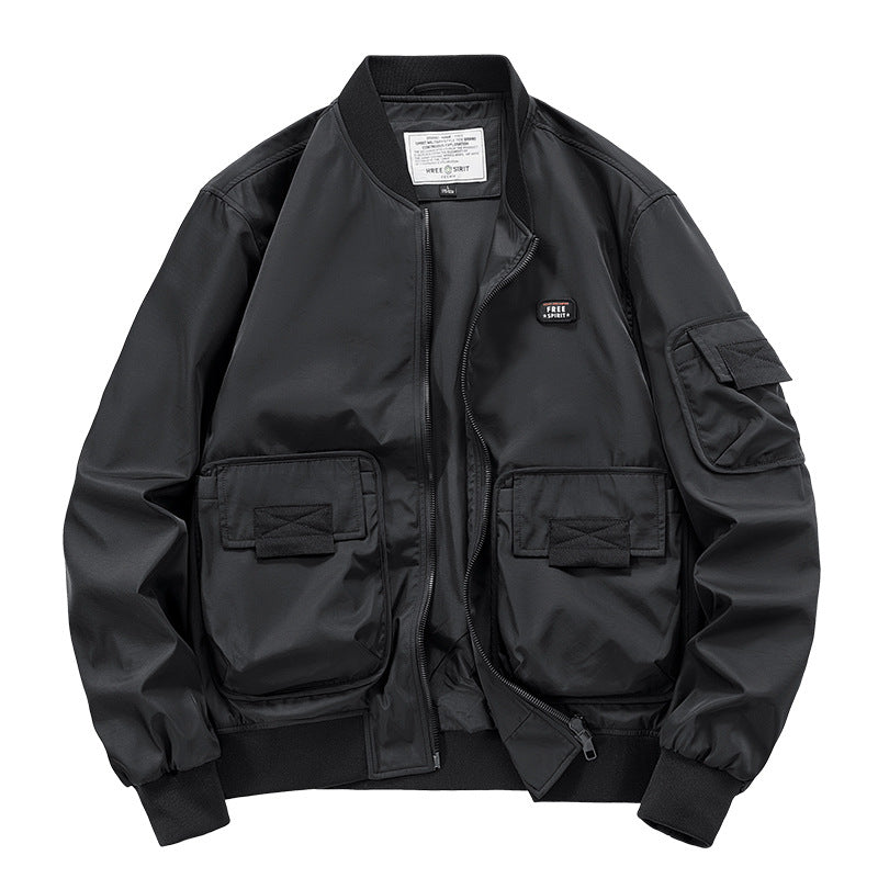 Men's  rugged multi-pocket nylon bomber jacket Drune