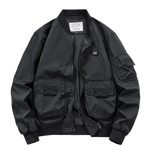Men's  rugged multi-pocket nylon bomber jacket Drune