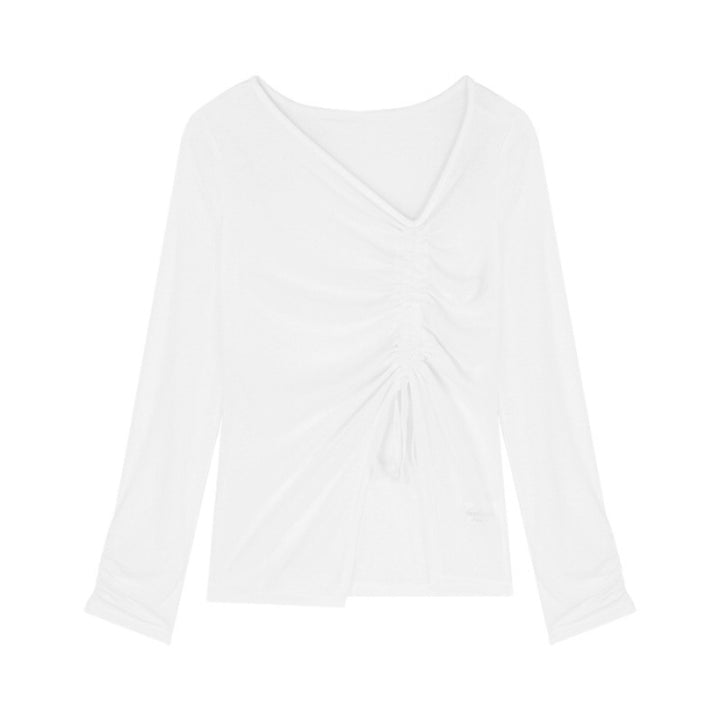 Damen Langarmshirt mit verspieltem Raffungseffekt Drune