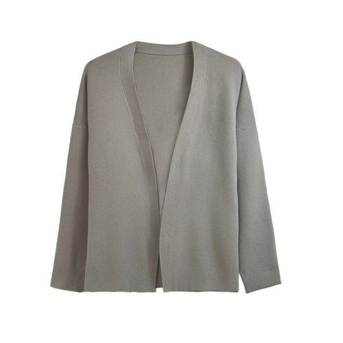 Damen lässiger Pullover mit klassischem Rundhalsausschnitt und langem Arm Drune