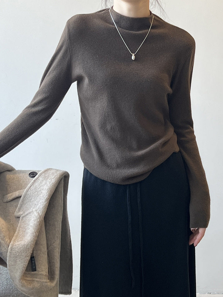 Drune Halbturtleneck gebürsteter Soft-Touch-Pullover