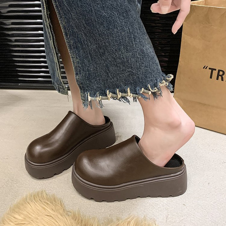 Damen stilvolle Clogs mit hohem Plateau und rutschfester Sohle Drune