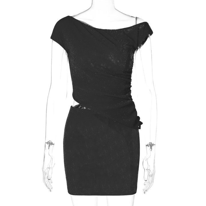 Damen Figurumspielendes Cocktailkleid mit raffiniertem Raffungselement Drune