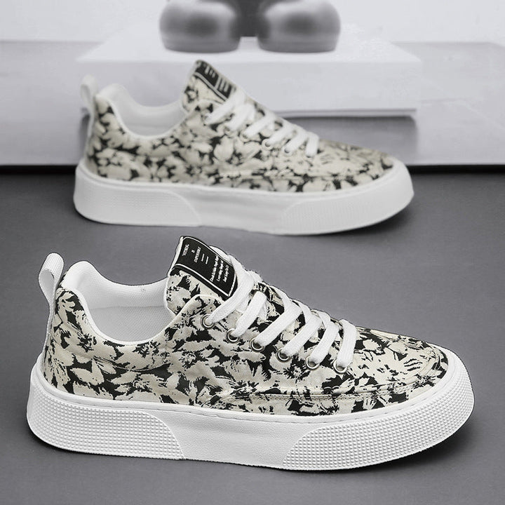 Damen Modische Sneakers mit floralem Muster und rutschfester Sohle Drune