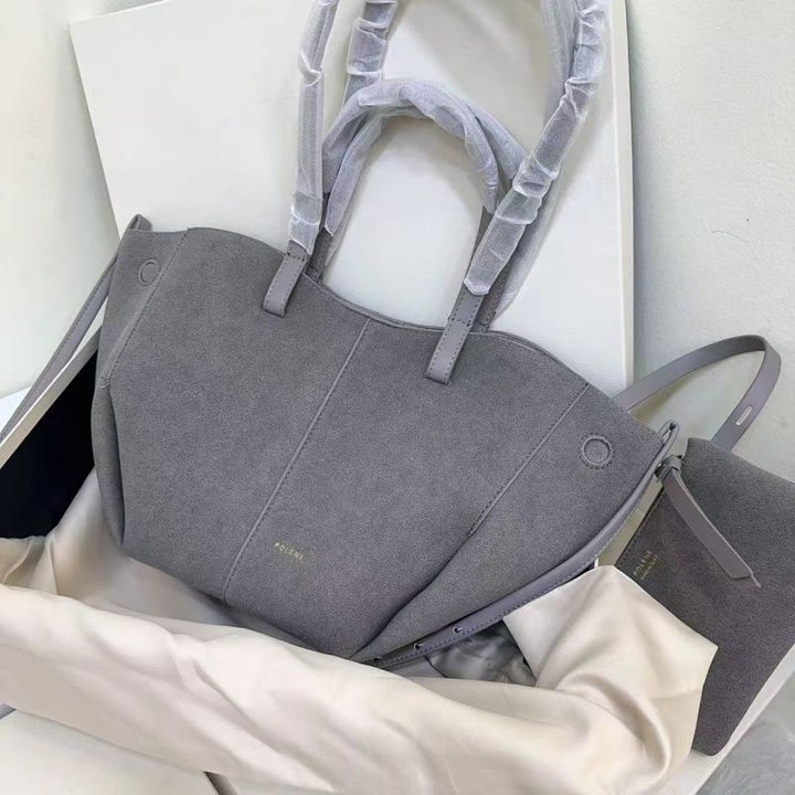 Drune | braune und schwarze Tote Bag für Damen - schicke und vielseitige Handtasche