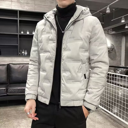 Herren Wattierte Steppjacke mit Kapuze Drune