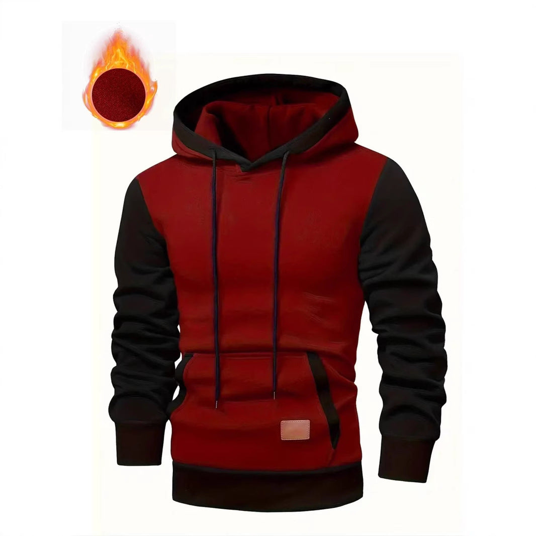 Herren modischer Hoodie mit praktischen Taschen und kontrastrierendem Design Drune
