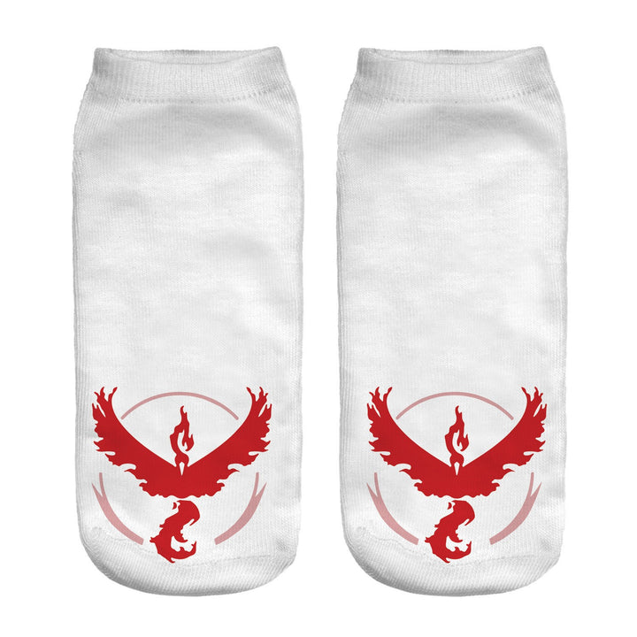 Unisex Niedrige Ankle-Socken mit Cartoon-Monster-Gesicht und weichem Baumwollmix Drune