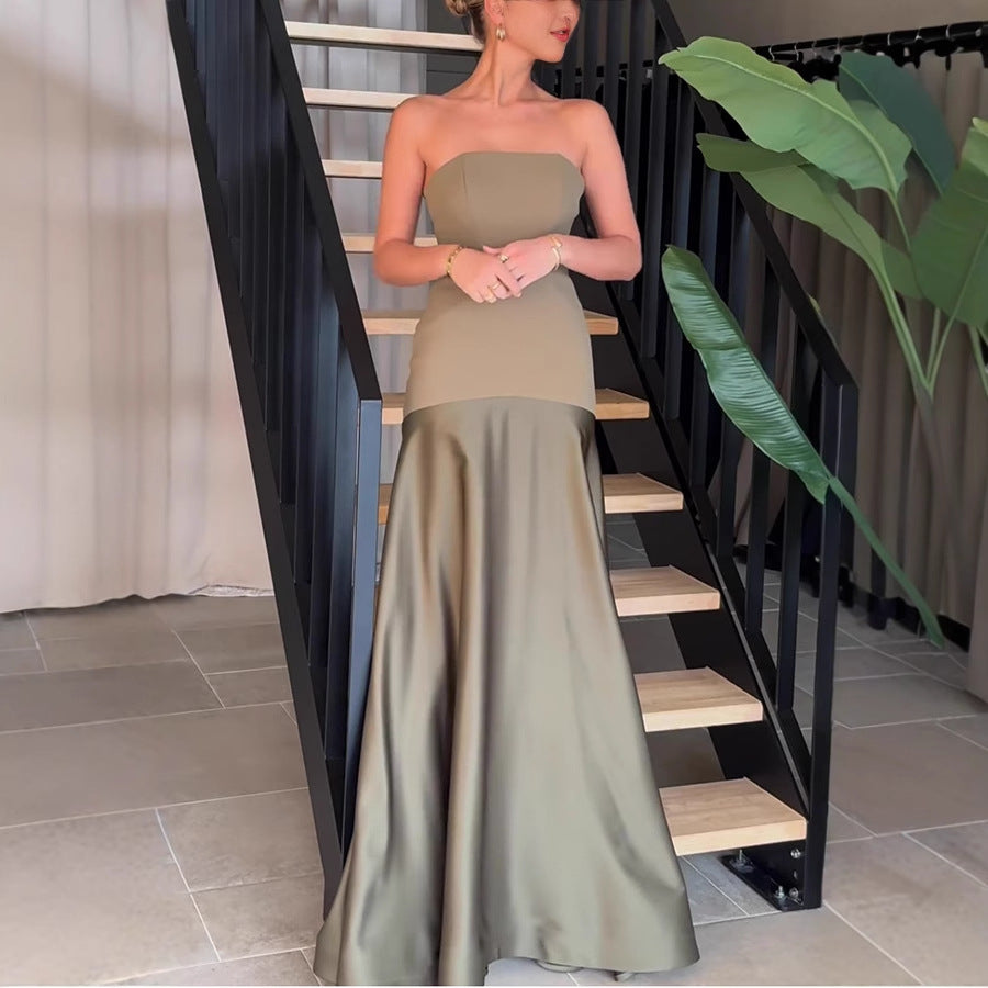Damen Abendkleid mit elegantem Bustier-Oberteil und schwingendem Saum Drune