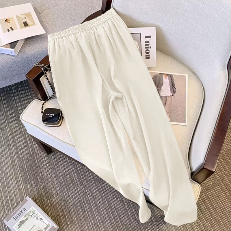 Damen Elegante und weite High-Waist-Hose Drune
