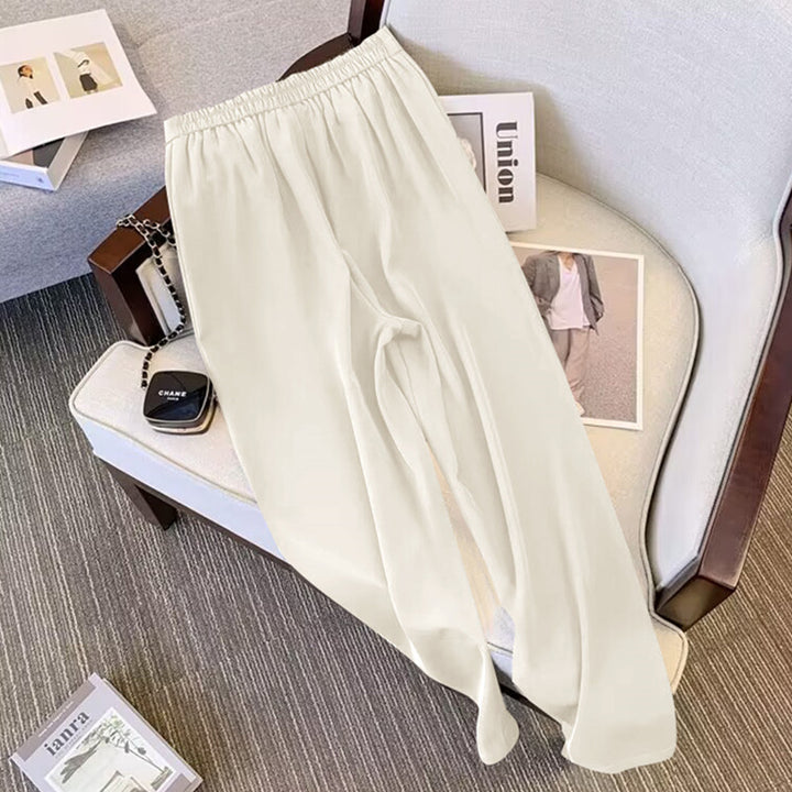 Damen Elegante und weite High-Waist-Hose Drune